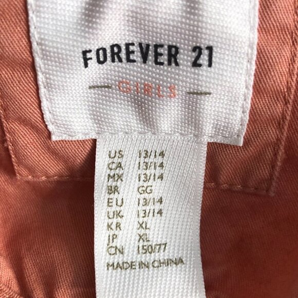 FOREVER 21 Girls Dusty Coral Full Zip Jacket 13/14 - Picture 7 of 8